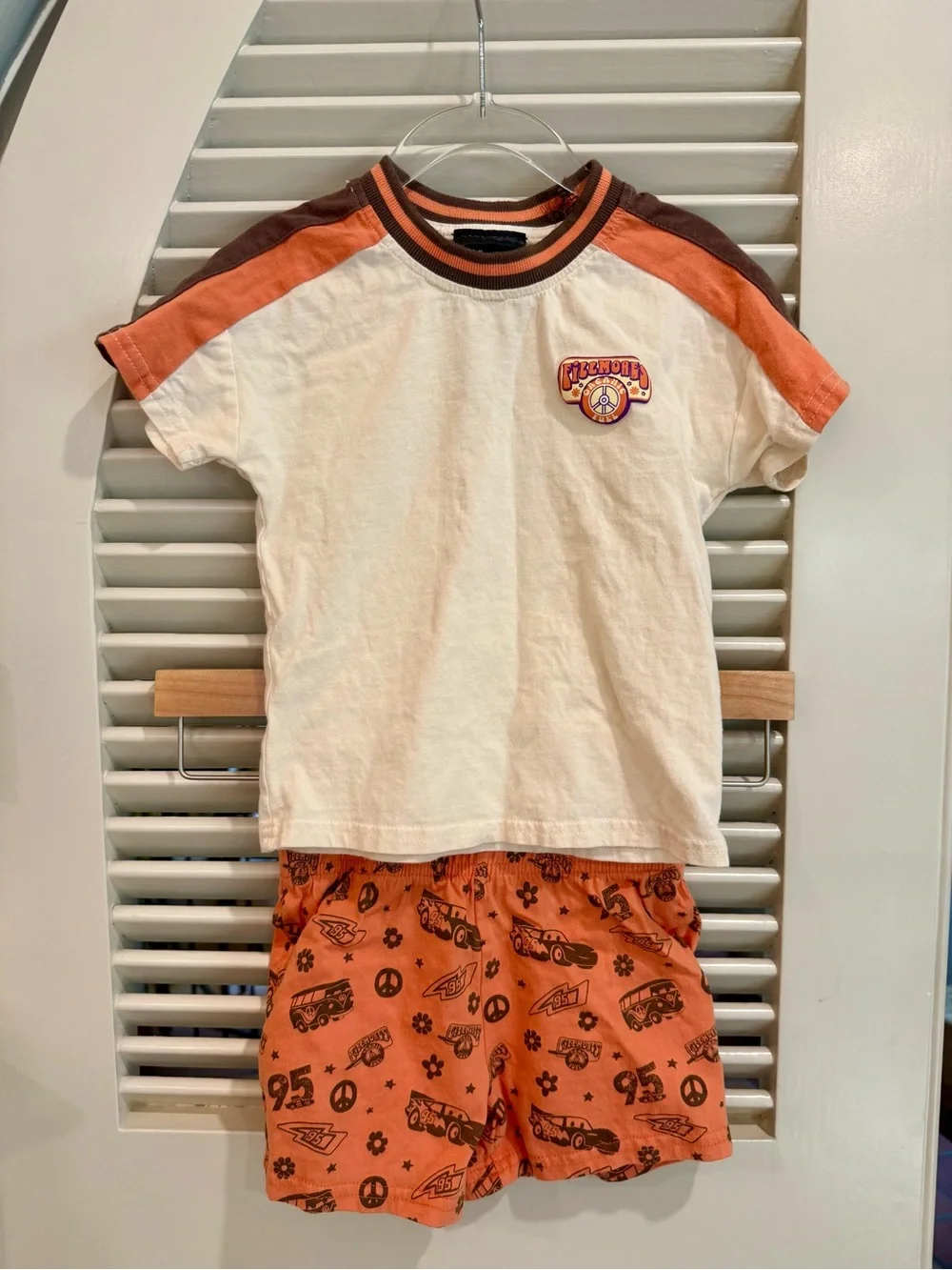 Fillmore Cars Kids Short Sleeve Cotton Shirt and Shorts Set Pixar Volkswagen